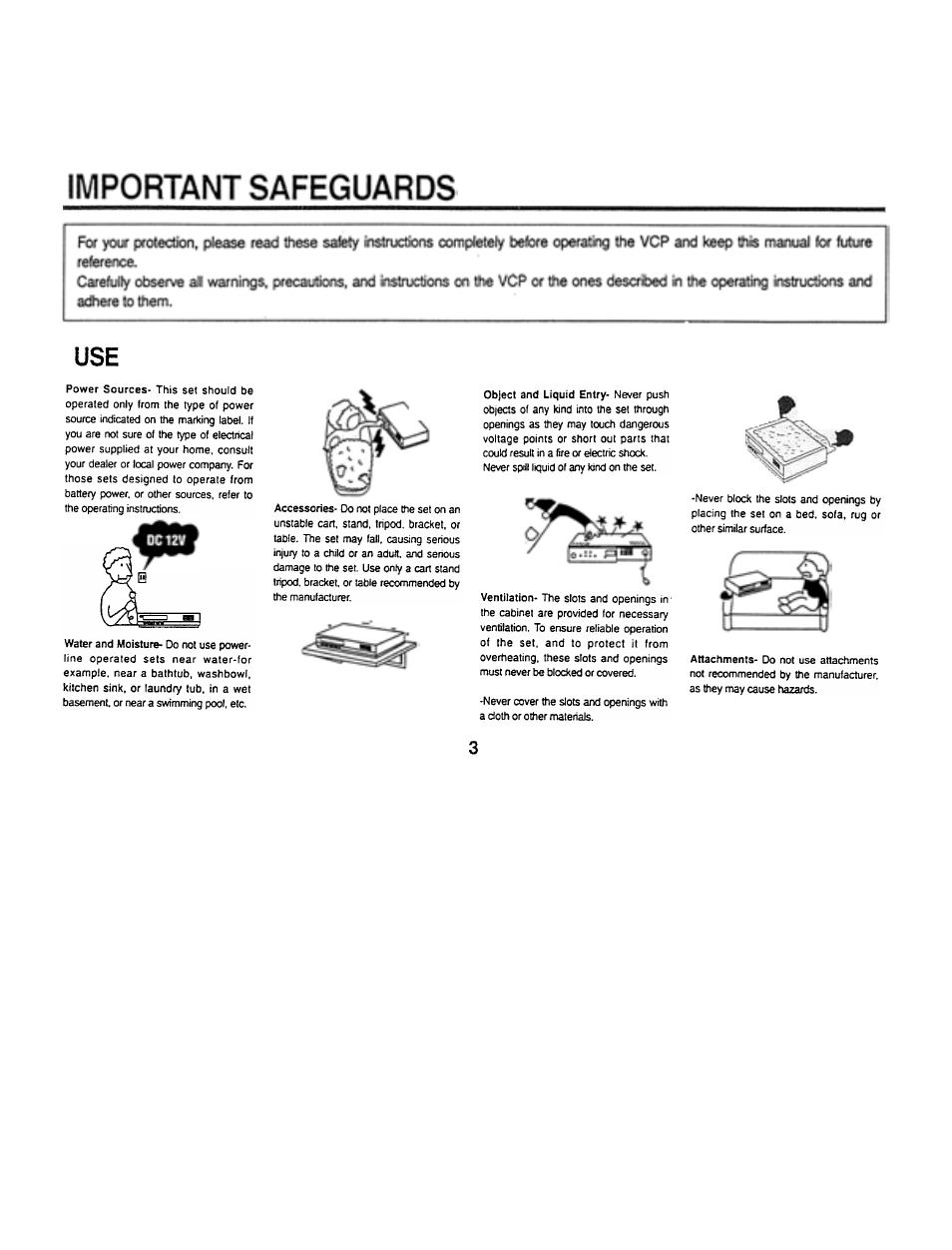 Important safeguards | Audiovox AVP7000 User Manual | Page 6 / 29