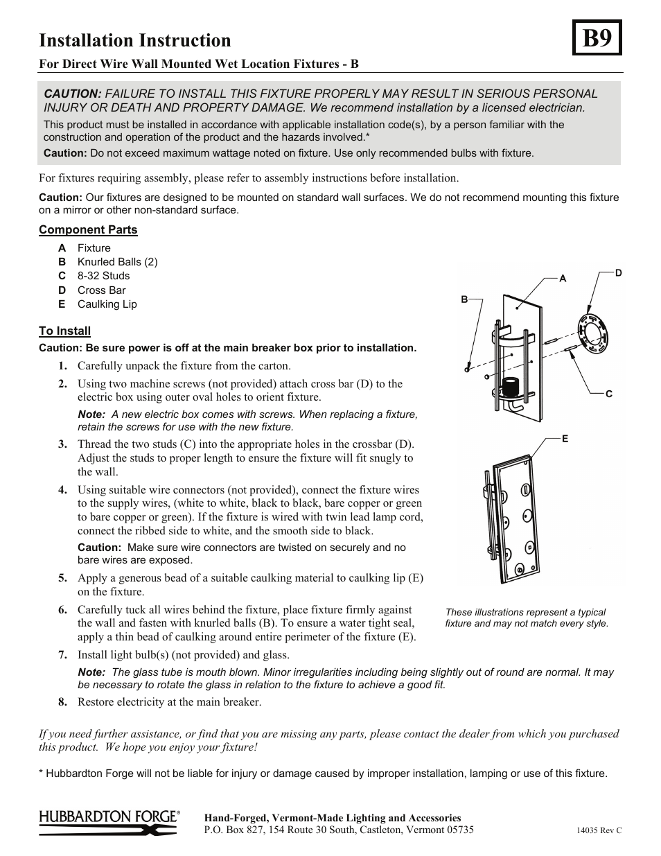 Hubbardton Forge 307254 User Manual | 1 page