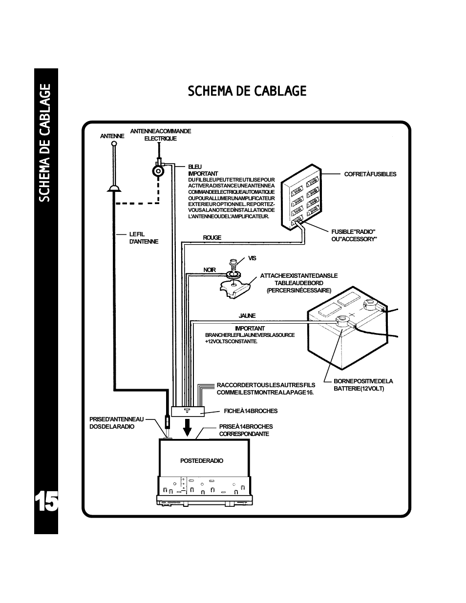 Schema de cablage | Audiovox ACD-25 User Manual | Page 16 / 40