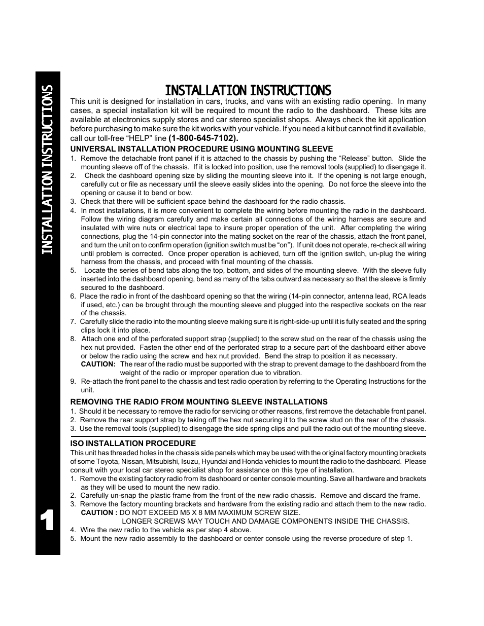 Installation instructions | Audiovox ACD-25 User Manual | Page 2 / 40