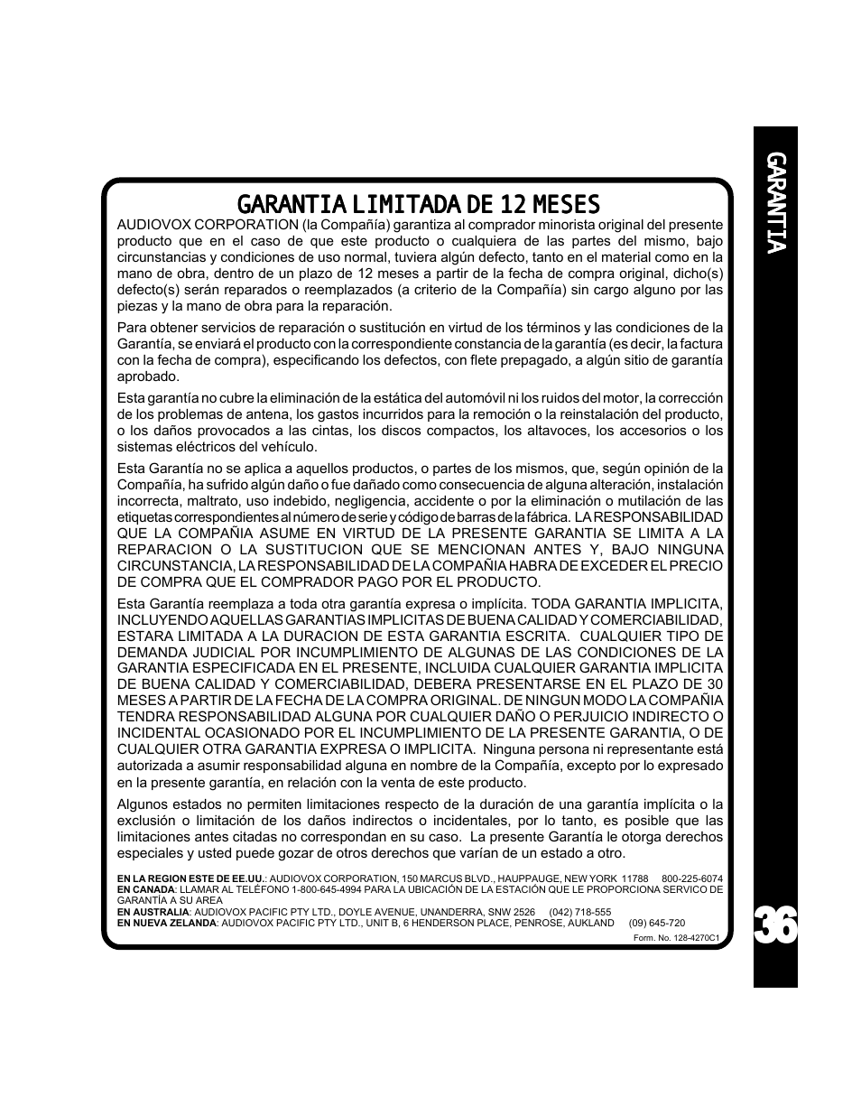 Audiovox ACD-25 User Manual | Page 37 / 40