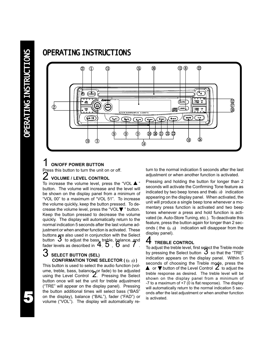 Operating instructions | Audiovox ACD-25 User Manual | Page 6 / 40