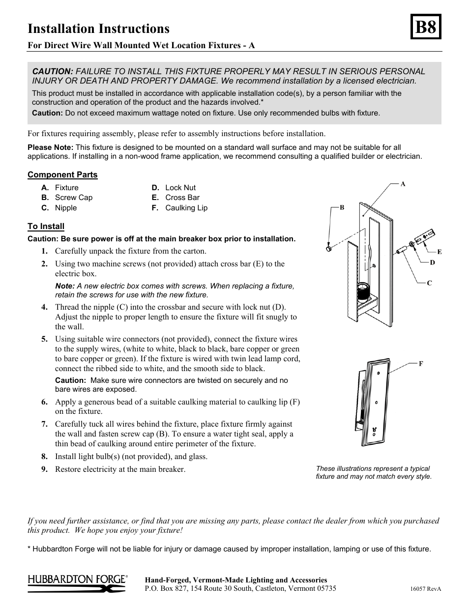 Hubbardton Forge 307287 User Manual | 1 page