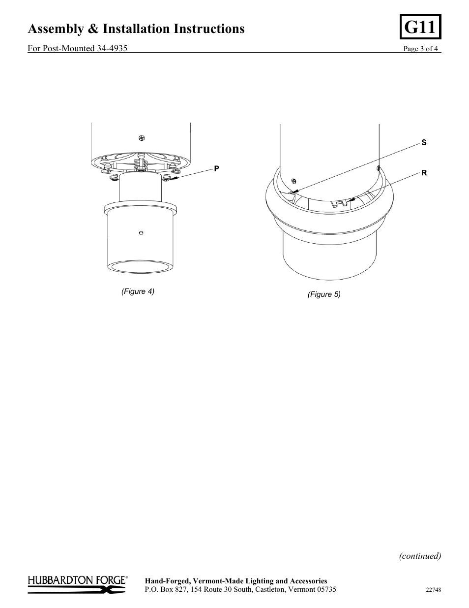 Assembly & installation instructions | Hubbardton Forge 344935 User Manual | Page 3 / 4