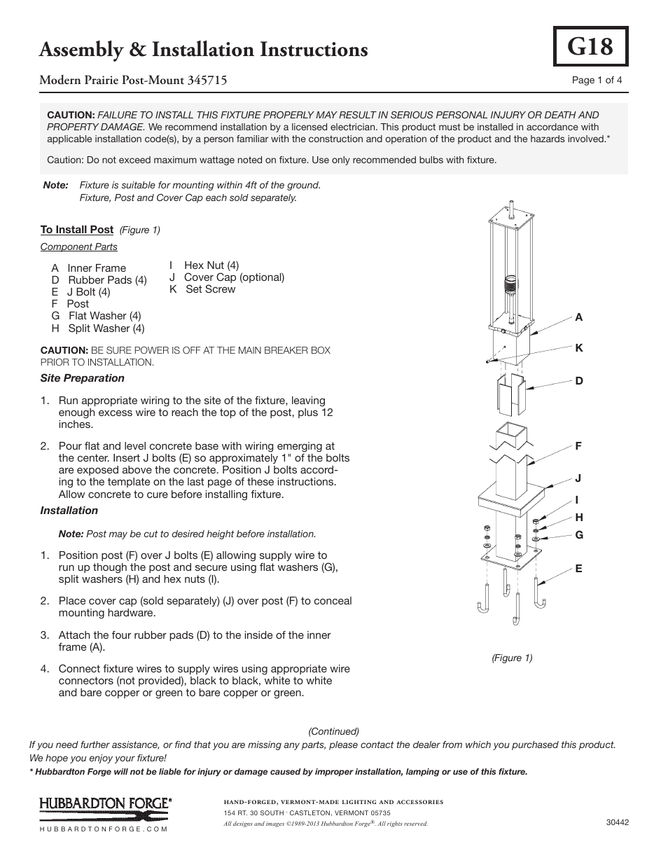 Hubbardton Forge 345715 User Manual | 4 pages