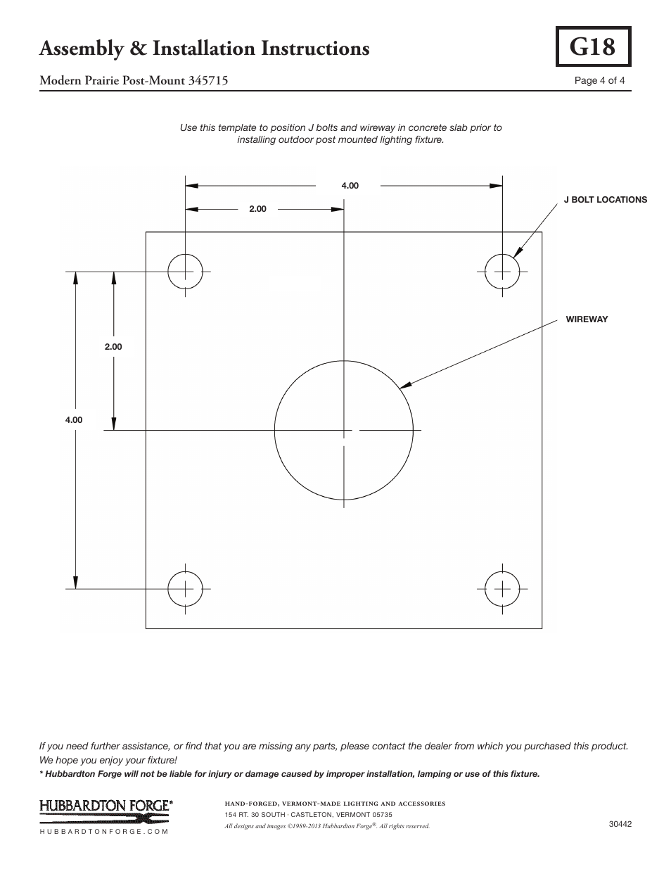 Assembly & installation instructions | Hubbardton Forge 345715 User Manual | Page 4 / 4