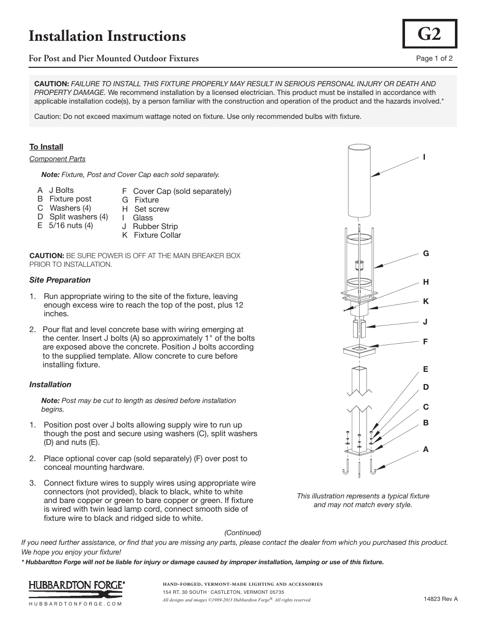 Hubbardton Forge 346011 User Manual | 2 pages