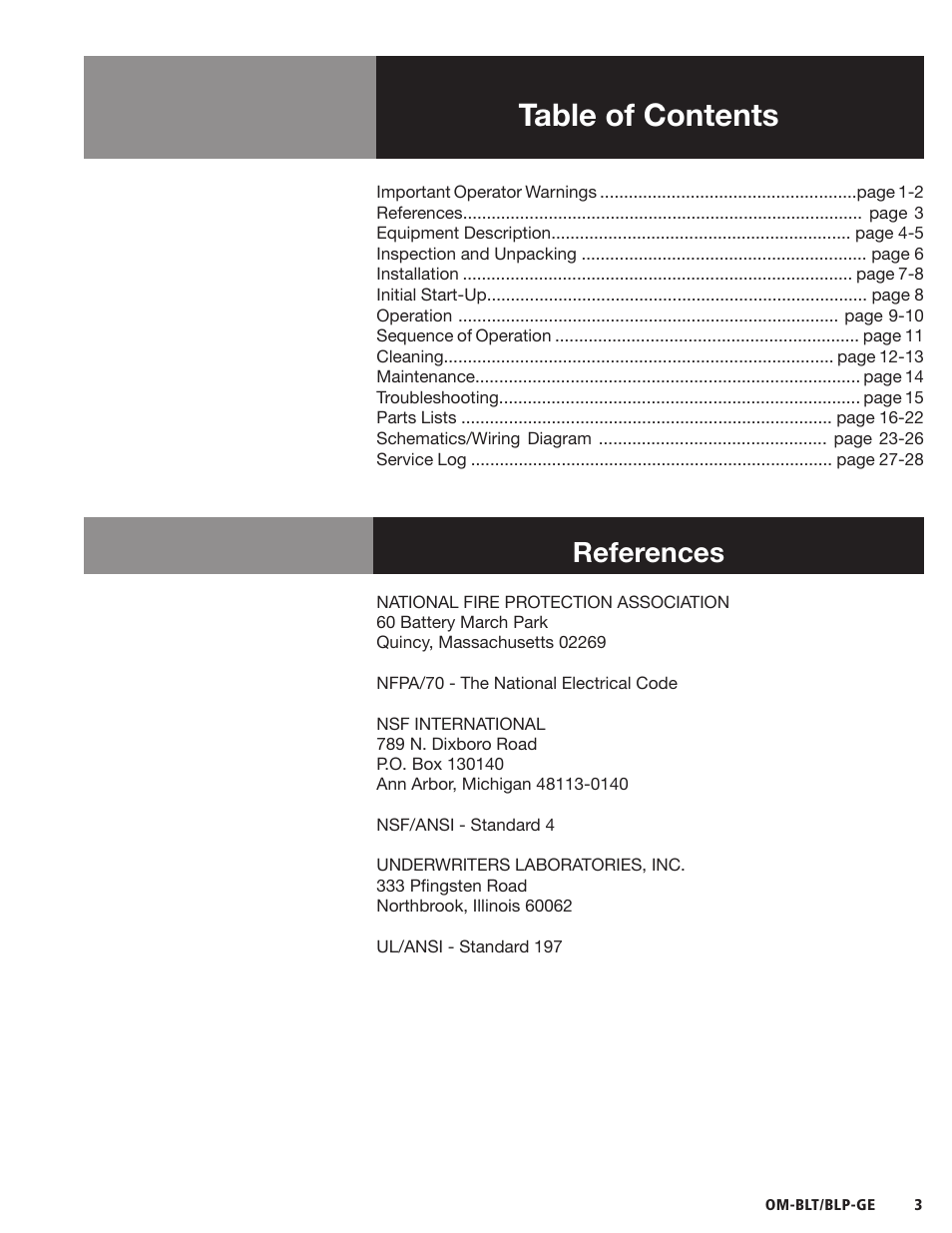 Blodgett BLP-E Series User Manual | Page 5 / 32