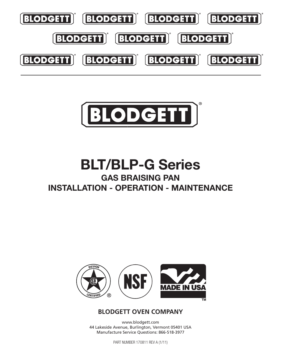 Blodgett BLP-G Series User Manual | 36 pages