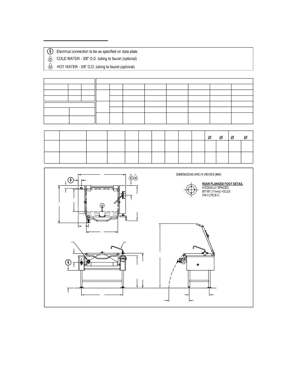 Service connections | Blodgett BLT-E User Manual | Page 4 / 12