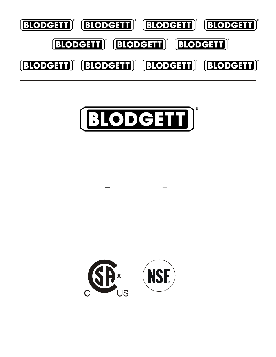 Blodgett BTT-12E User Manual | 8 pages