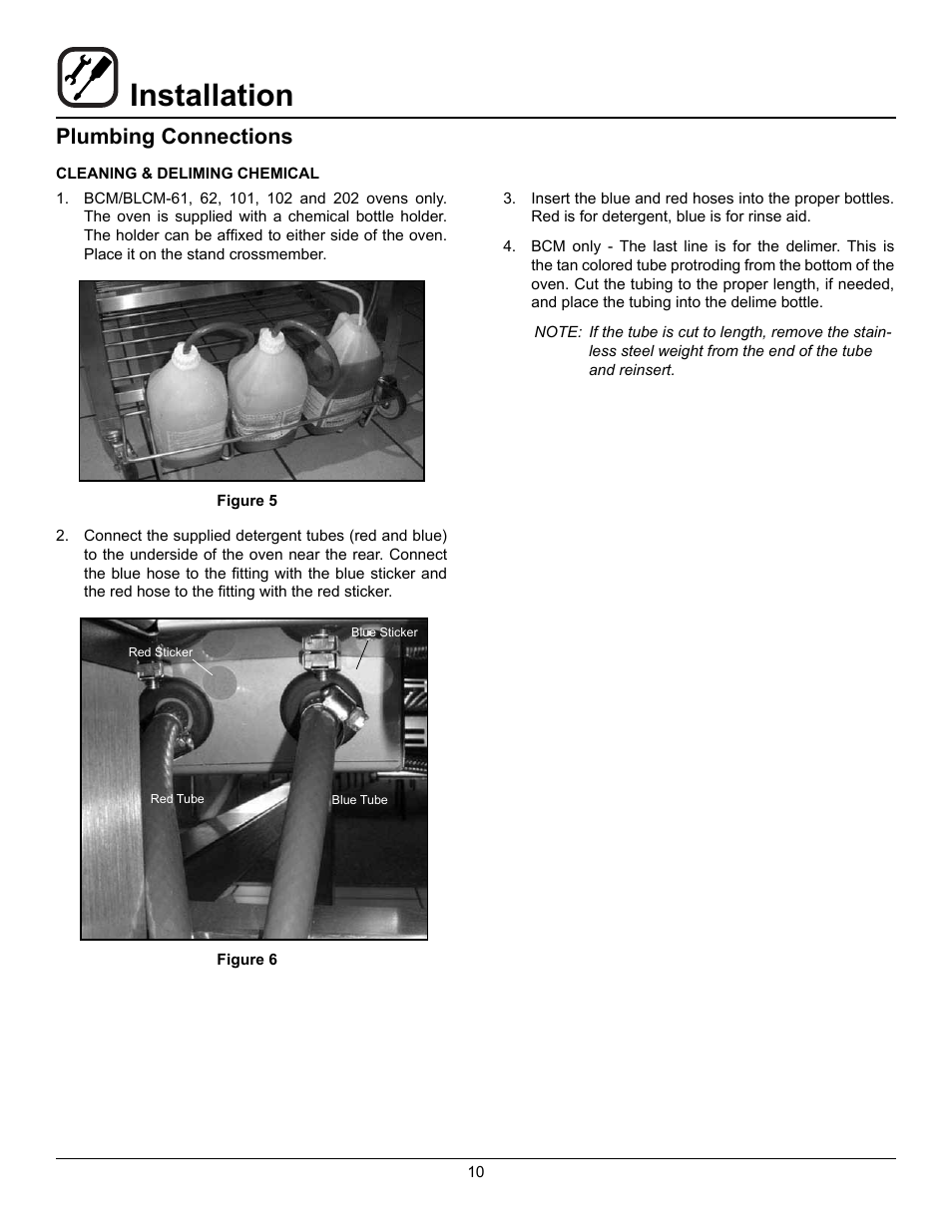 Installation, Plumbing connections | Blodgett BLCM User Manual | Page 12 / 24