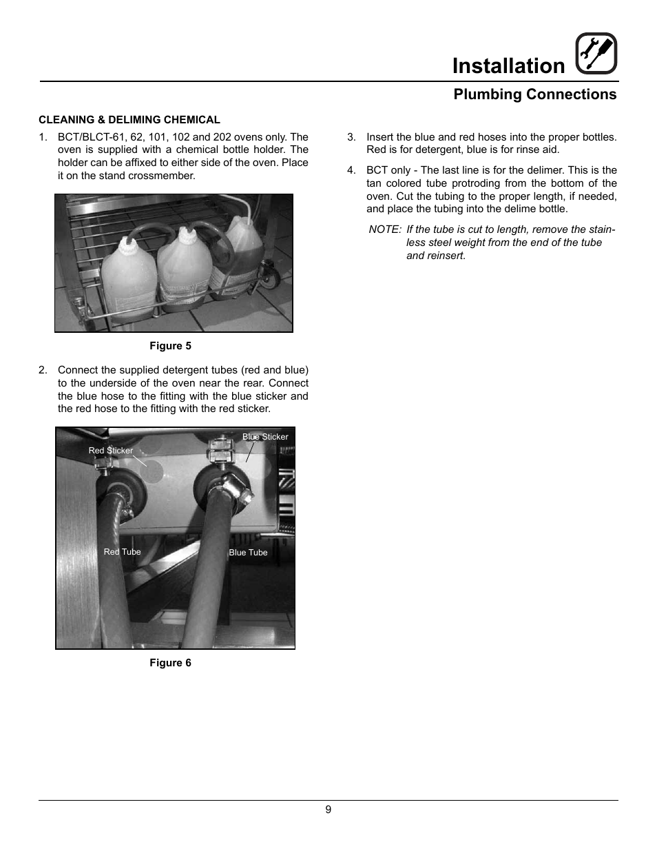 Installation, Plumbing connections | Blodgett BLCT User Manual | Page 11 / 47