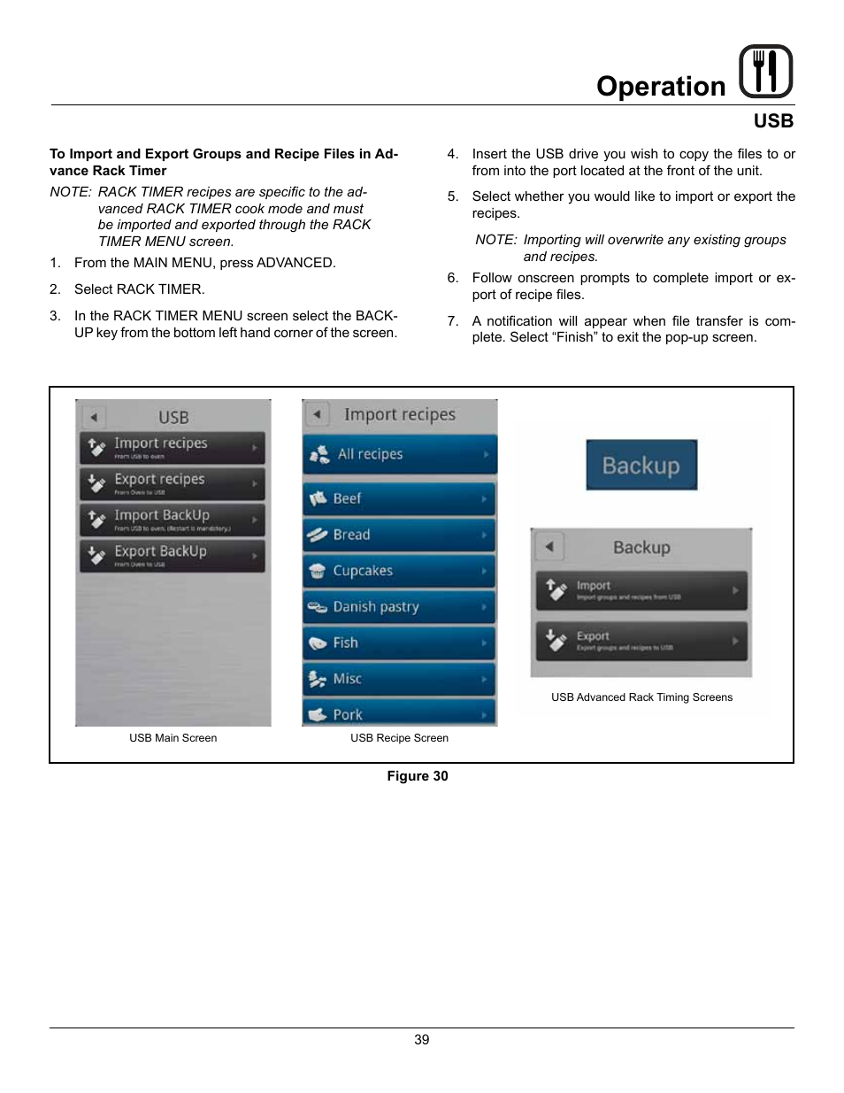Operation | Blodgett BLCT User Manual | Page 41 / 47