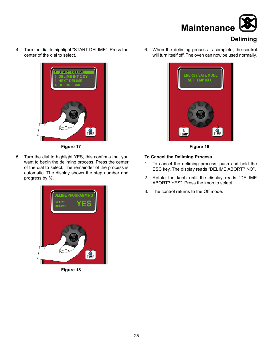 Maintenance, Deliming | Blodgett BC-20G User Manual | Page 29 / 30