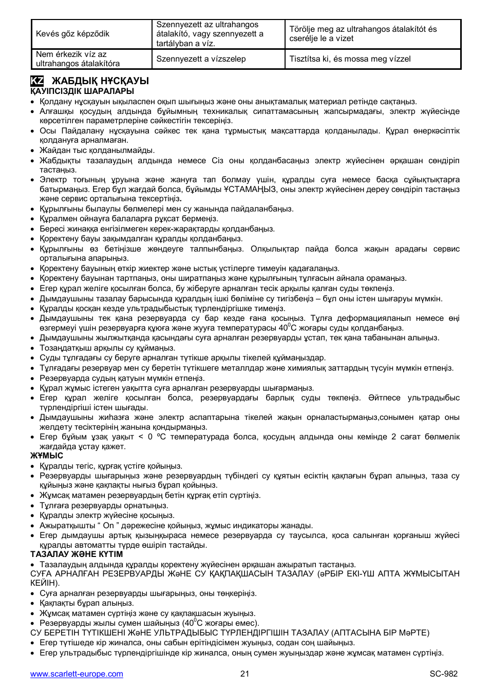 Scarlett SC-982 User Manual | Page 21 / 24