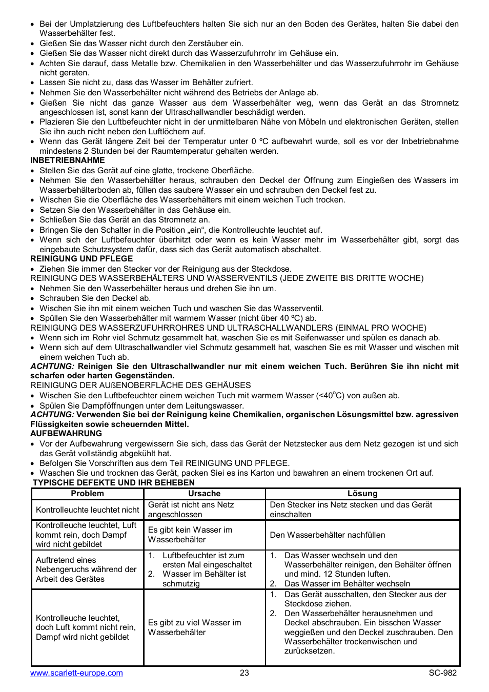 Scarlett SC-982 User Manual | Page 23 / 24