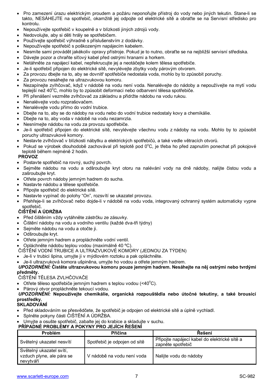 Scarlett SC-982 User Manual | Page 7 / 24