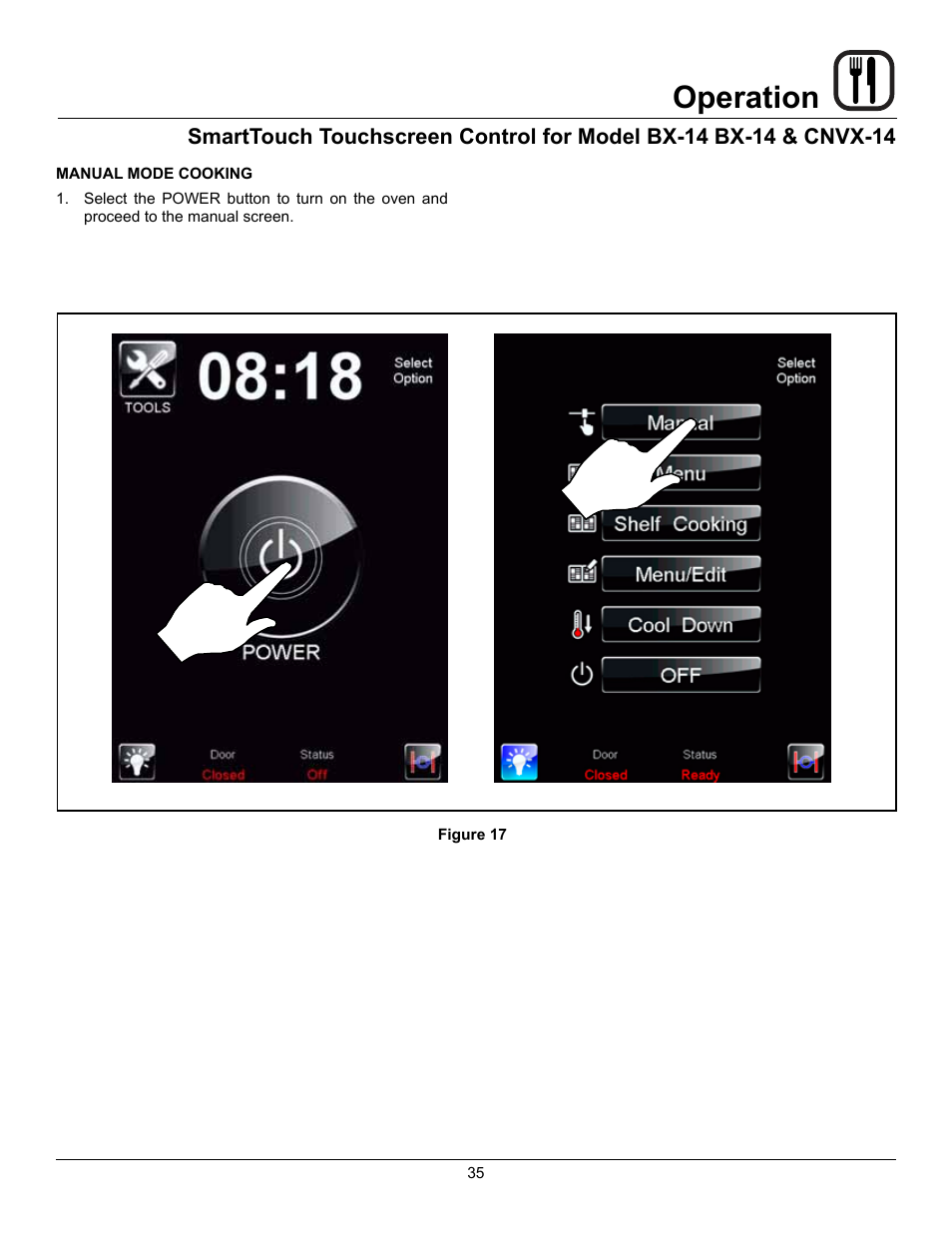 Operation | Blodgett CNVX-14E User Manual | Page 39 / 60