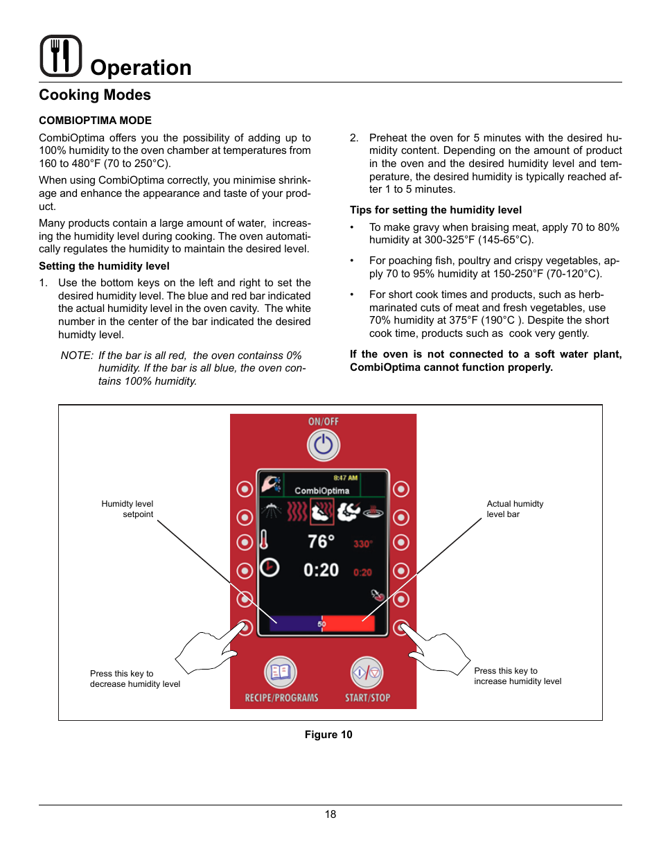 Operation, Cooking modes | Blodgett BLCP User Manual | Page 20 / 52