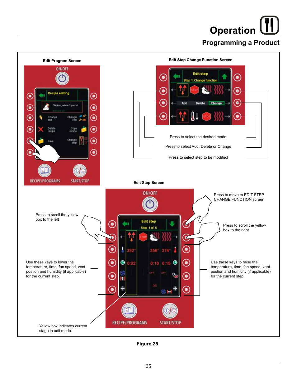 Operation, Programming a product | Blodgett BLCP User Manual | Page 37 / 52