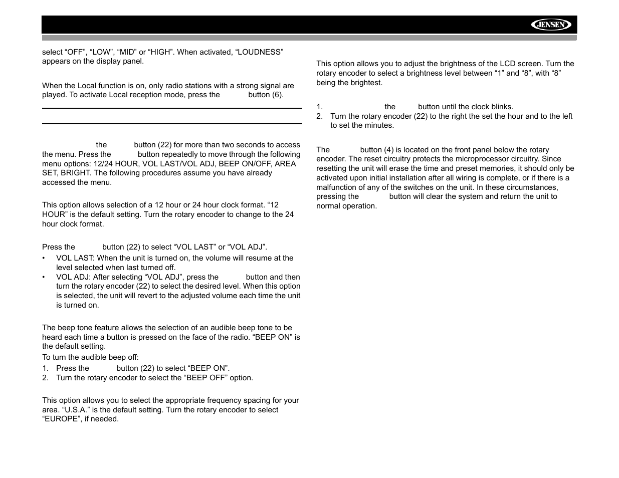Audiovox Jensen MP6512i User Manual | Page 13 / 30