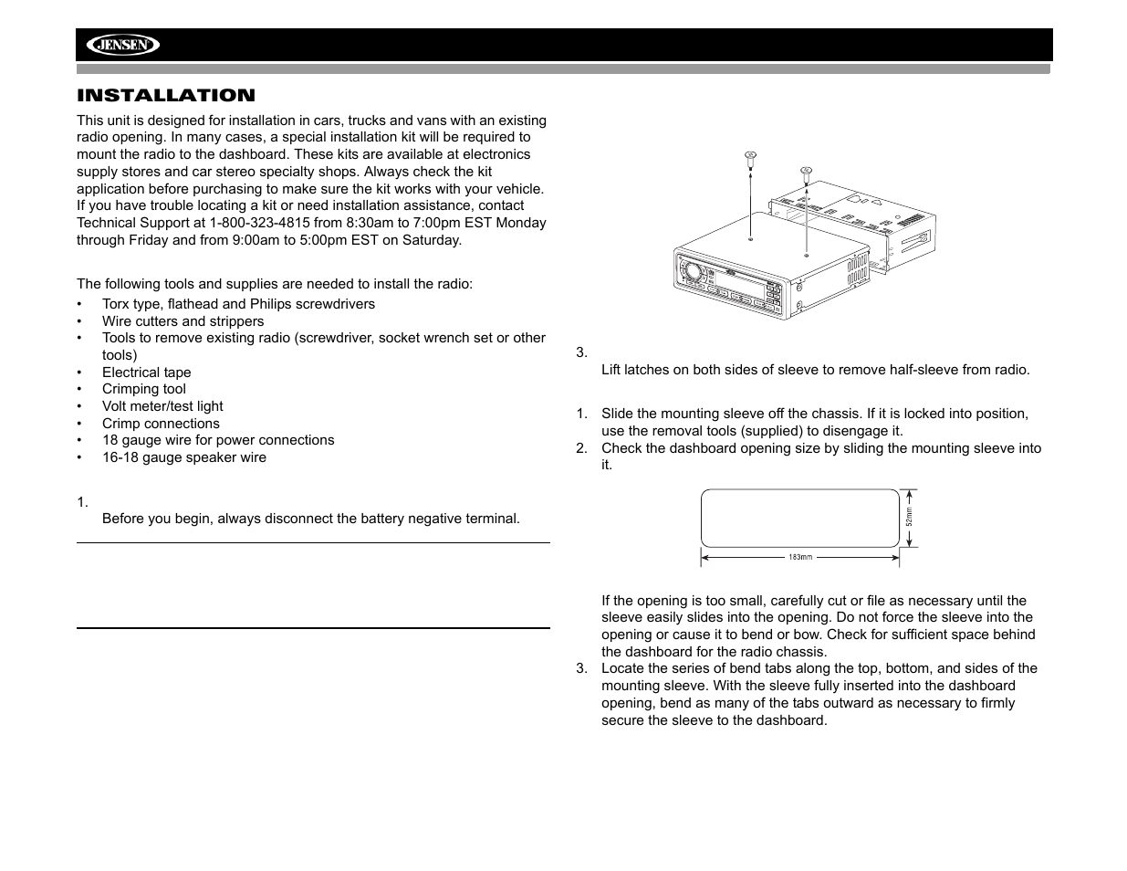 Audiovox Jensen MP6512i User Manual | Page 6 / 30