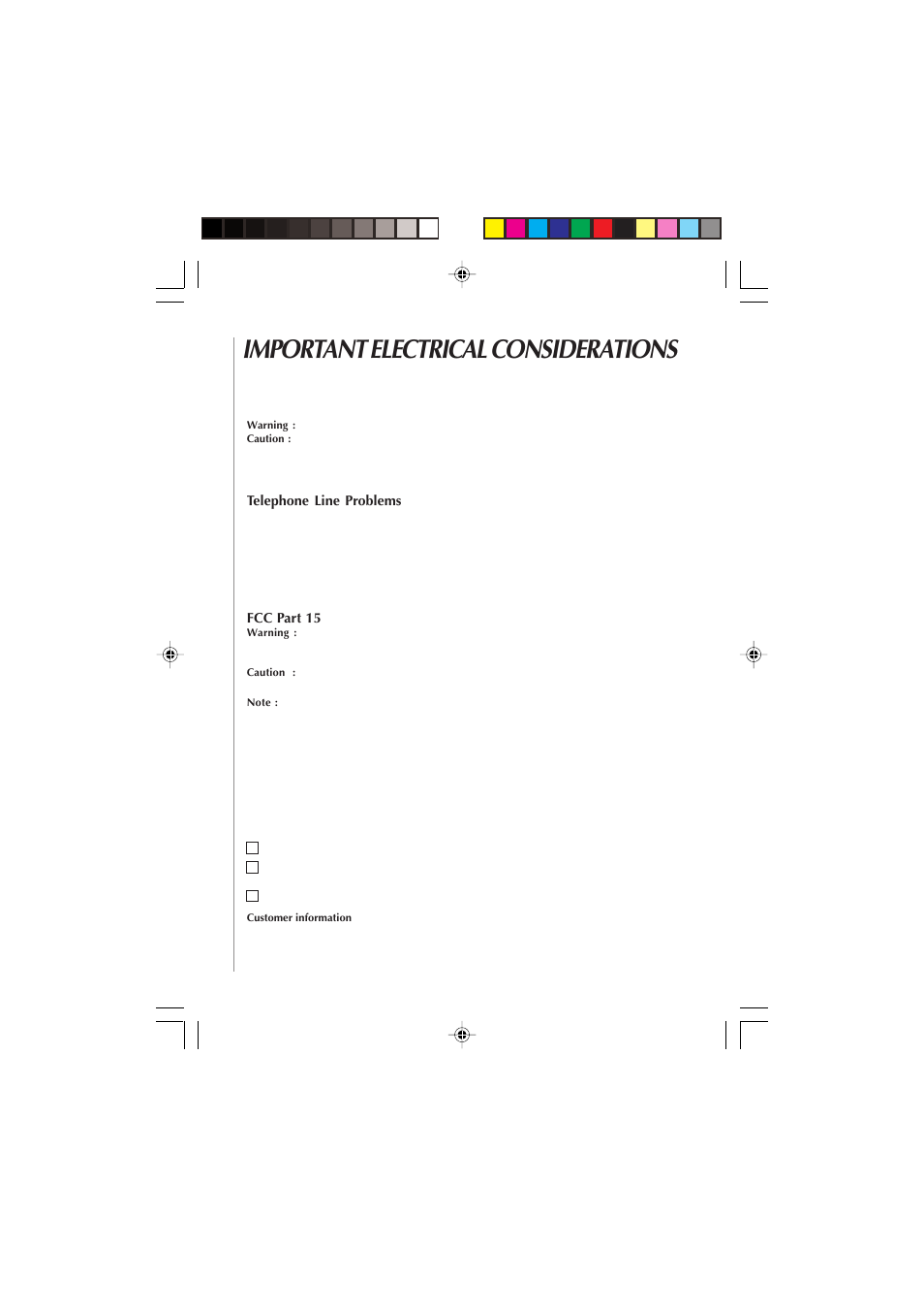 Important electrical considerations | Audiovox 4GHz User Manual | Page 5 / 14