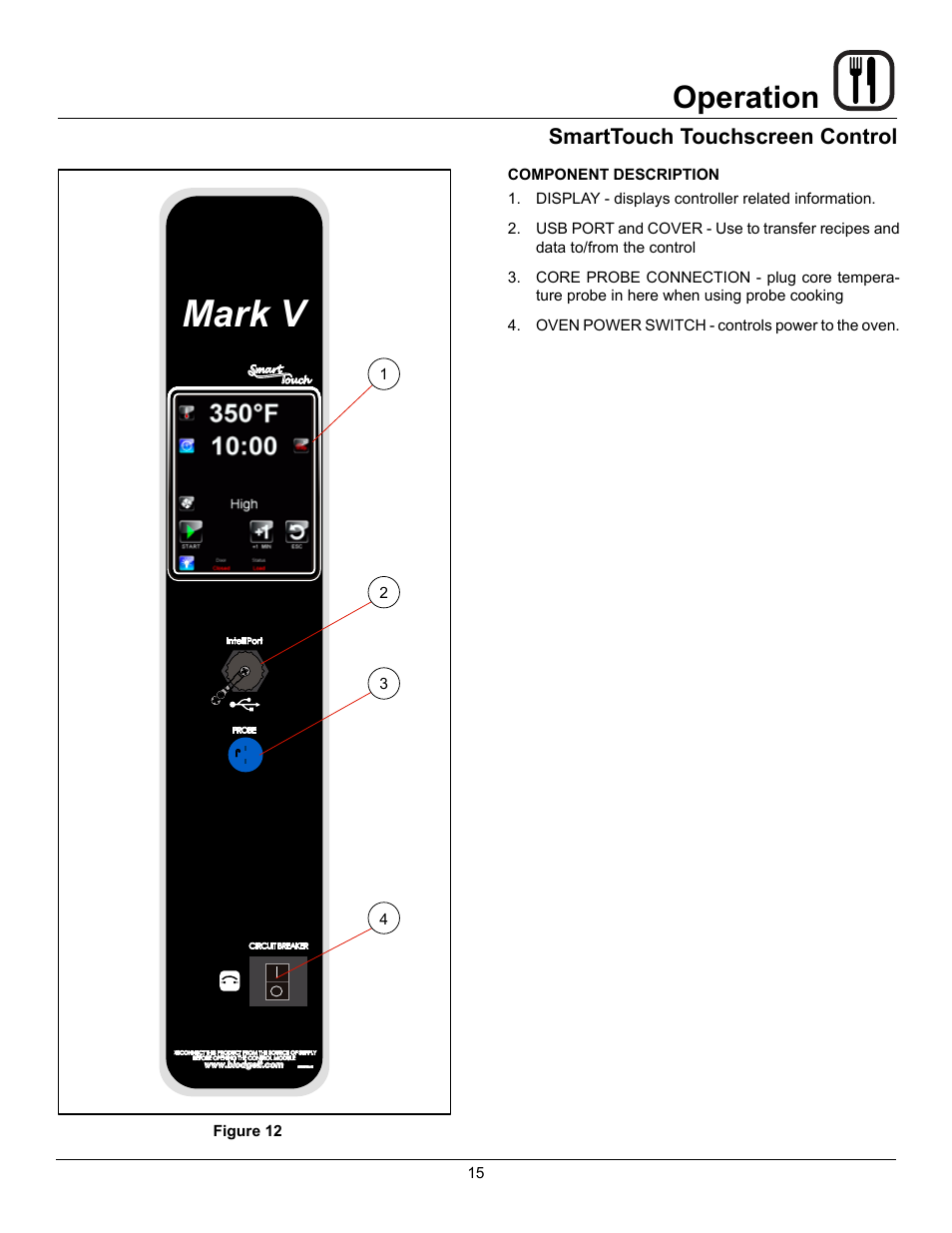 Mark v, Operation | Blodgett Mark V-100 User Manual | Page 17 / 34