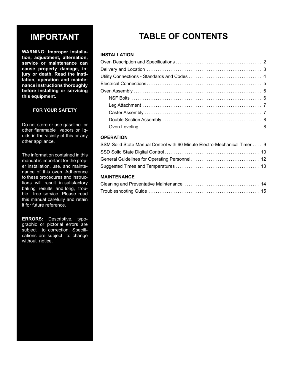 Blodgett ZEPHAIRE-100-E User Manual | Page 3 / 17