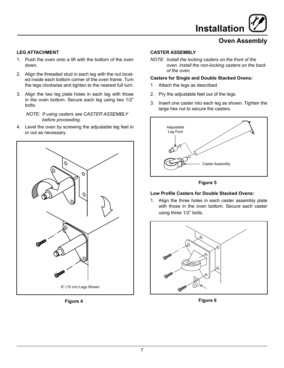 Installation, Oven assembly | Blodgett ZEPHAIRE-100-E User Manual | Page 9 / 17