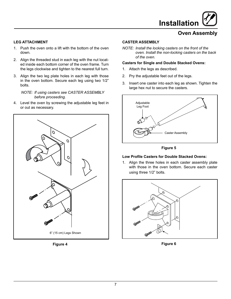 Installation, Oven assembly | Blodgett ZEPHAIRE-200-E User Manual | Page 9 / 17