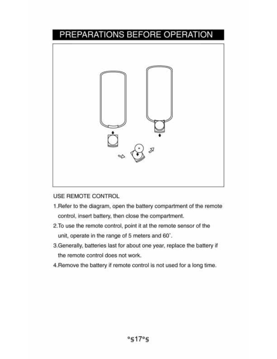 Preparations before operation | Audiovox D1530 User Manual | Page 18 / 46