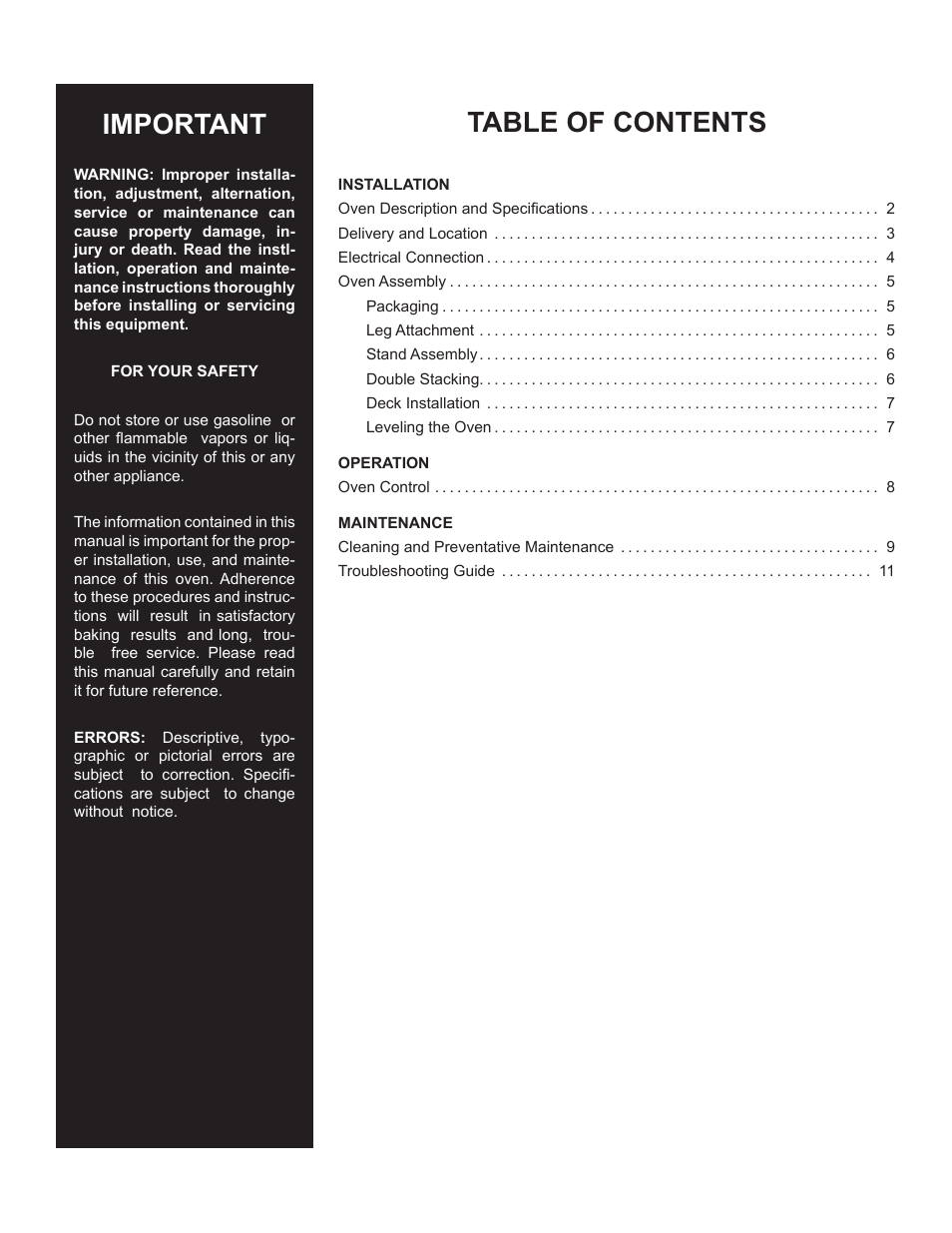 Blodgett 1415 User Manual | Page 3 / 13