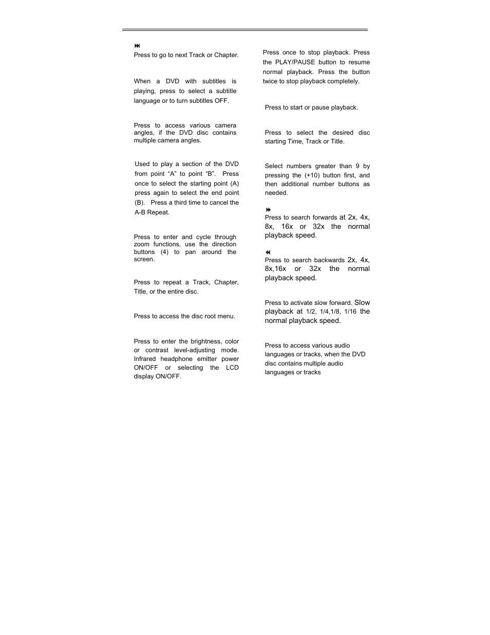 Remote control | Audiovox D2010 User Manual | Page 11 / 33