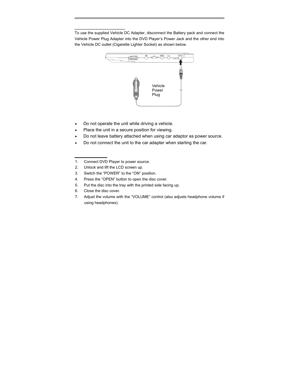 Power supply | Audiovox D2010 User Manual | Page 19 / 33