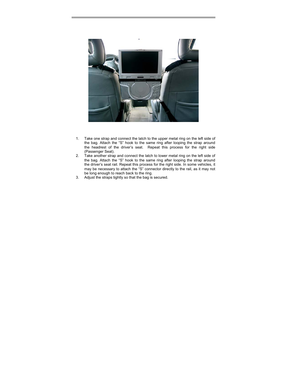 Installing the system between vehicle seats | Audiovox D2010 User Manual | Page 21 / 33