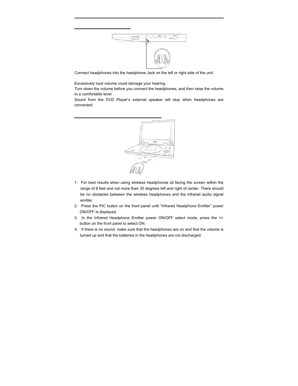 Using headphones | Audiovox D2010 User Manual | Page 22 / 33