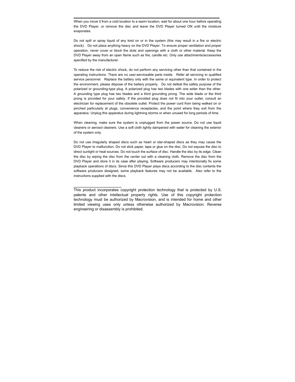 Cautions and warnings | Audiovox D2010 User Manual | Page 5 / 33