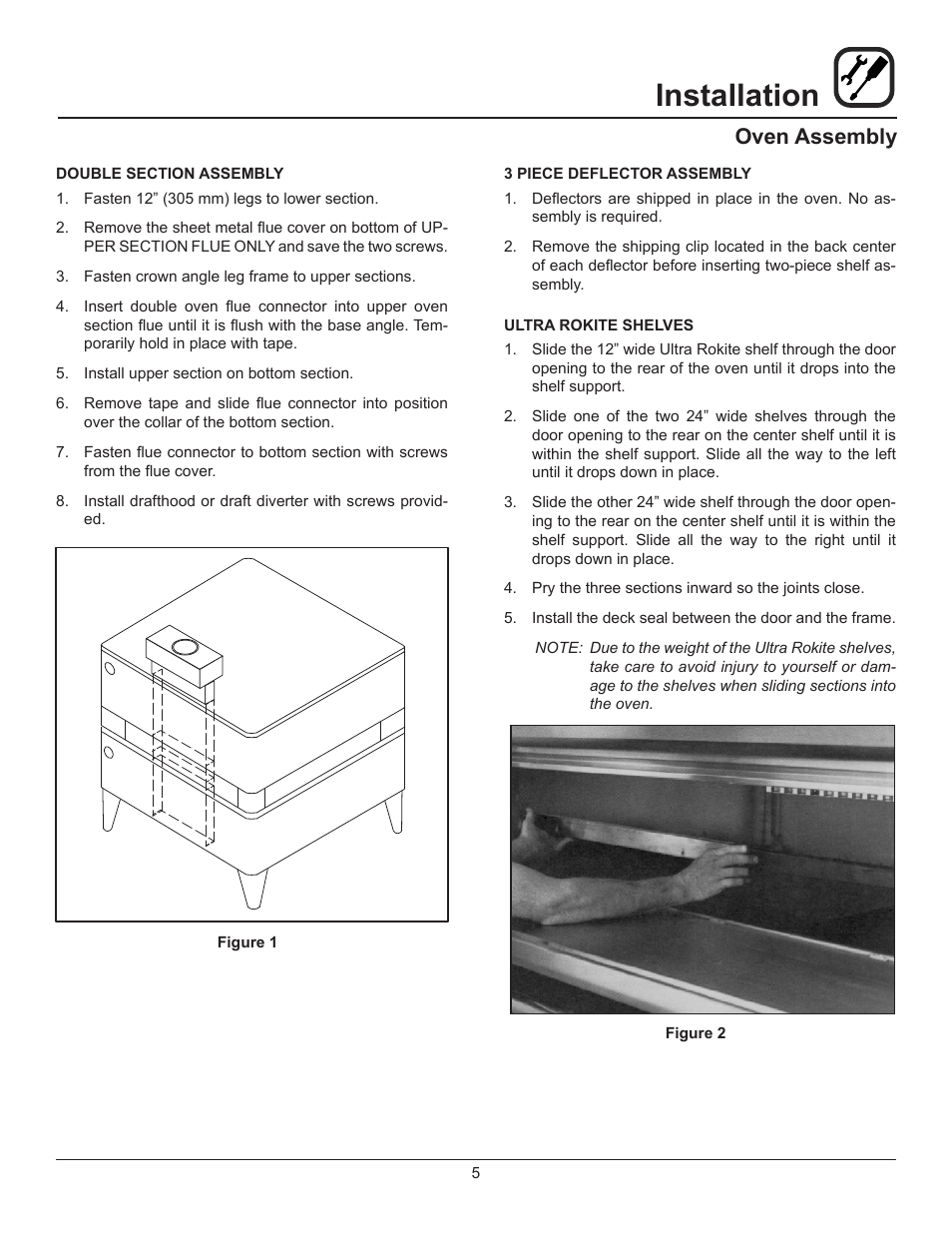 Installation, Oven assembly | Blodgett 1060 User Manual | Page 7 / 20