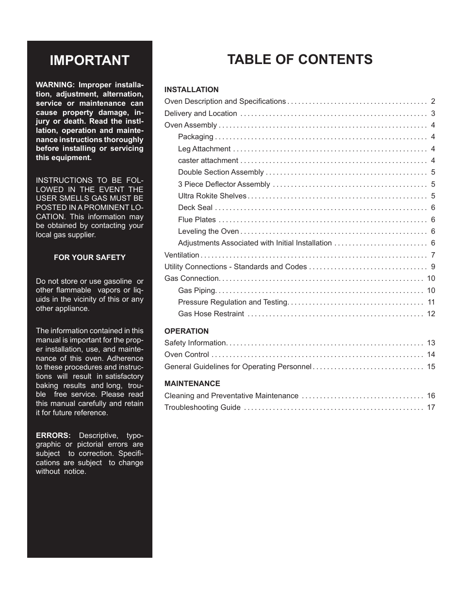 Blodgett 1048 User Manual | Page 3 / 20