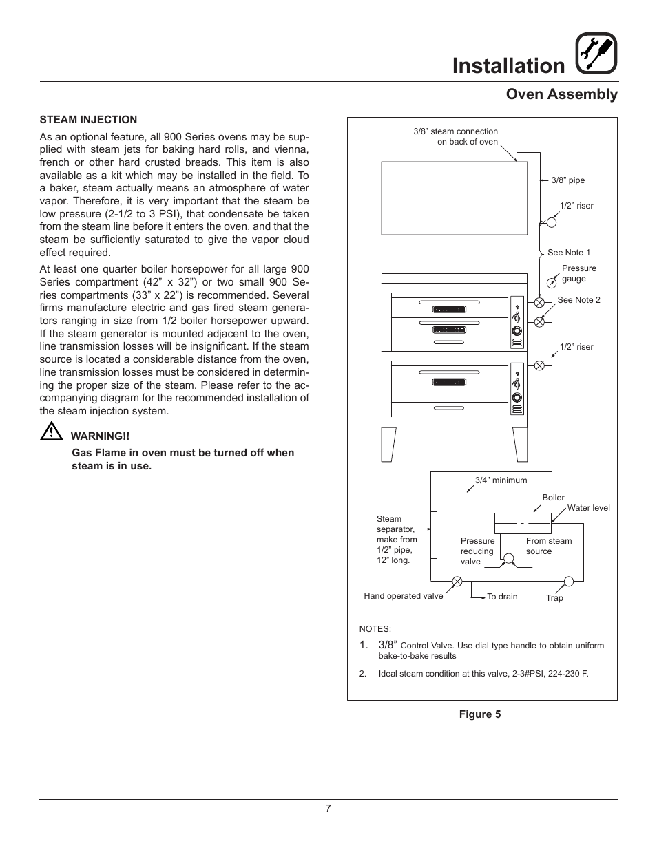 Installation, Oven assembly | Blodgett 900 SERIES User Manual | Page 9 / 22