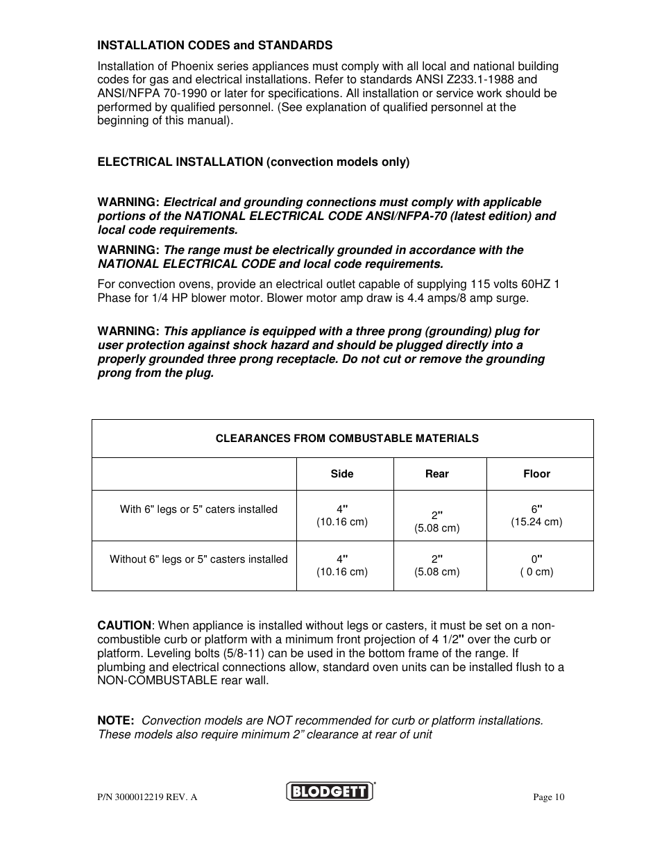 Blodgett BPBB SERIES User Manual | Page 10 / 24