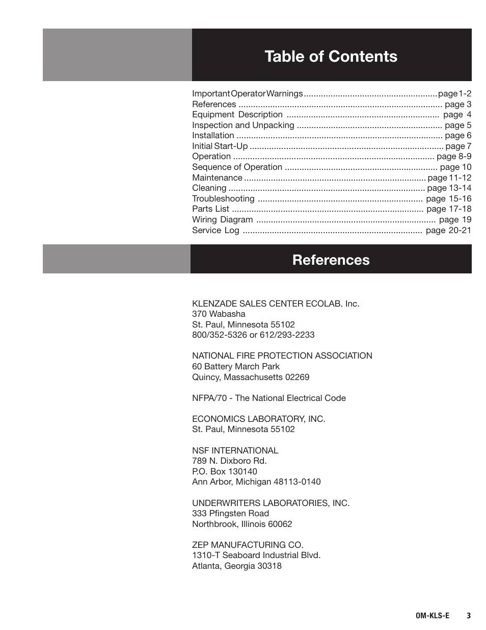 Blodgett KLS-E Series User Manual | Page 5 / 24