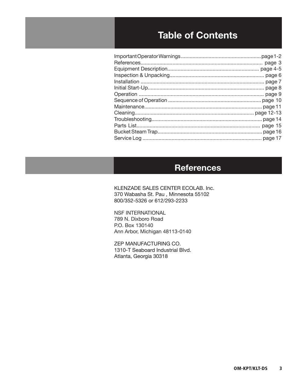 Blodgett KLT-DS Series User Manual | Page 5 / 20