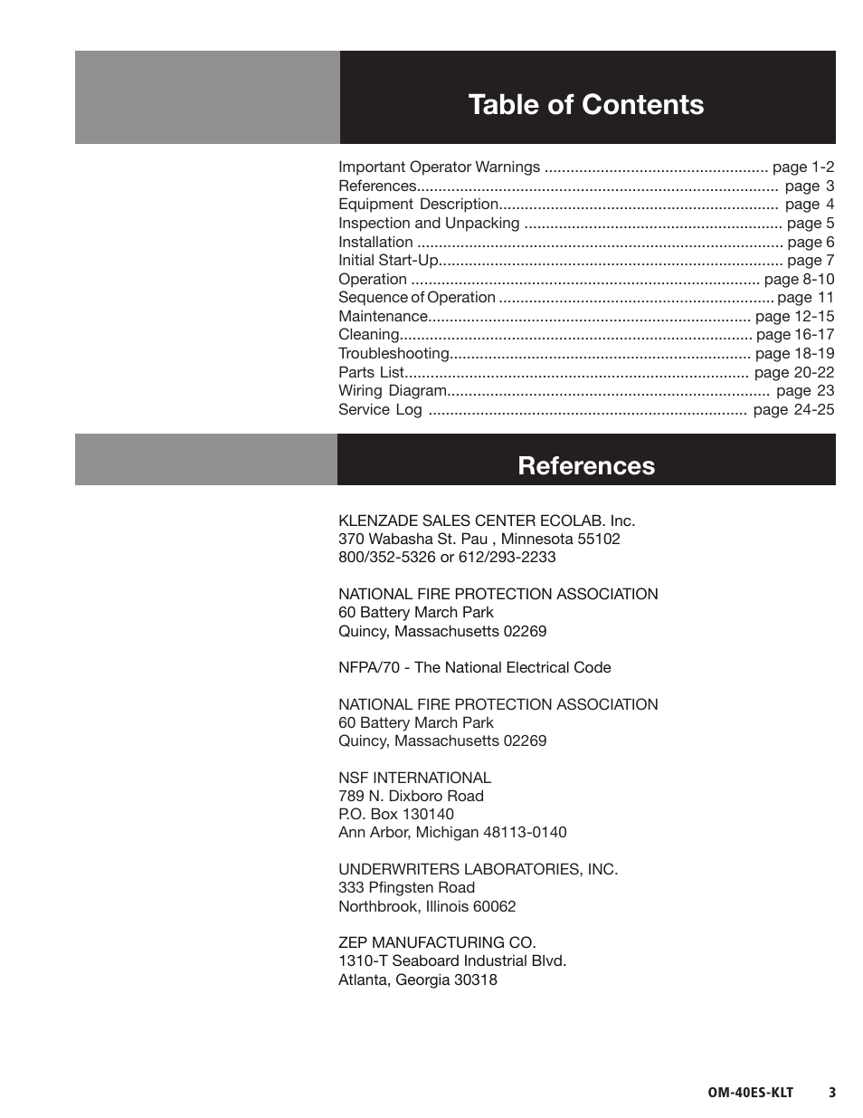 Blodgett 40ES-KLT Series User Manual | Page 5 / 28