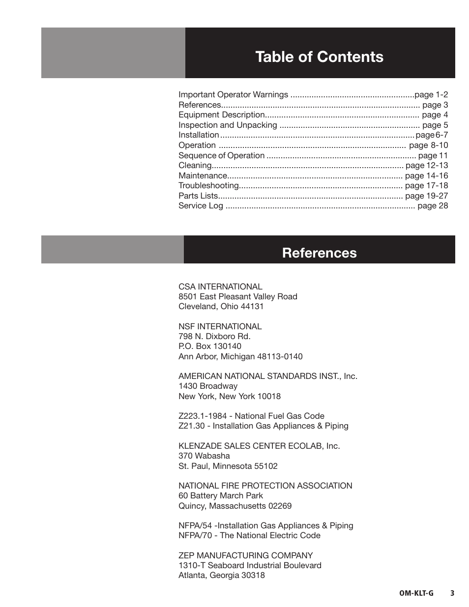 Blodgett KLT-G Series User Manual | Page 5 / 32