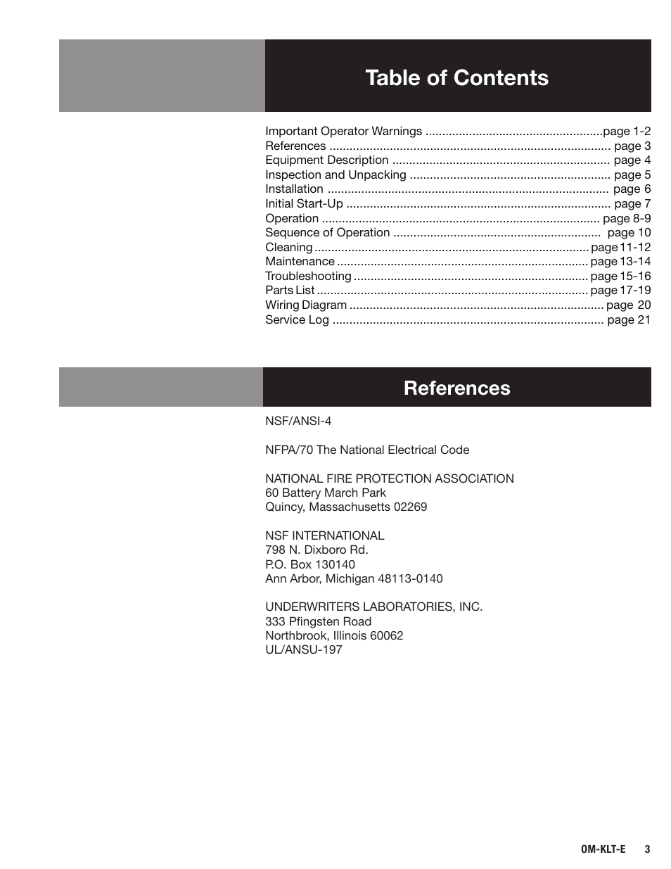 Blodgett KLT-E Series User Manual | Page 5 / 24