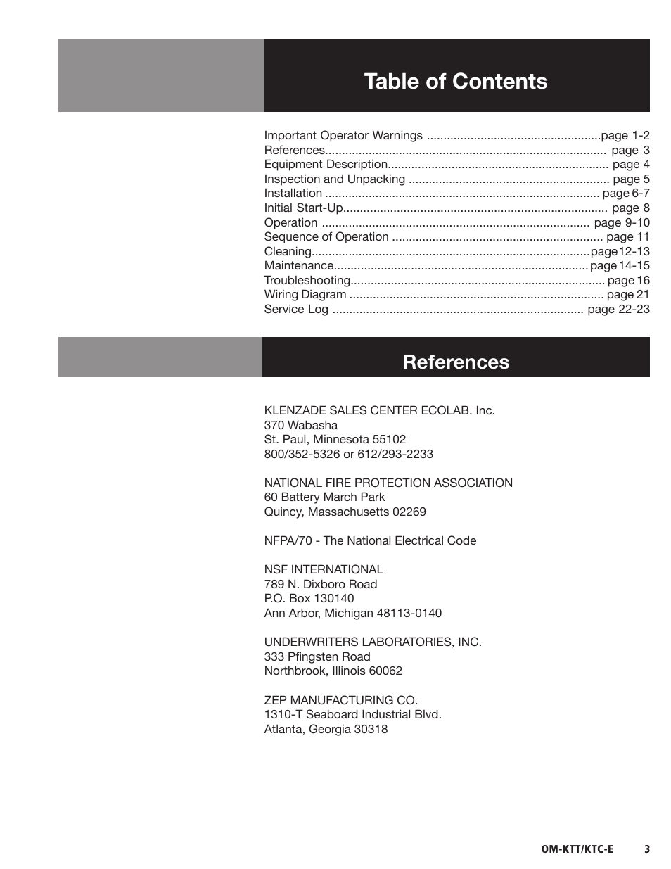 Blodgett KTC-E Series User Manual | Page 5 / 28