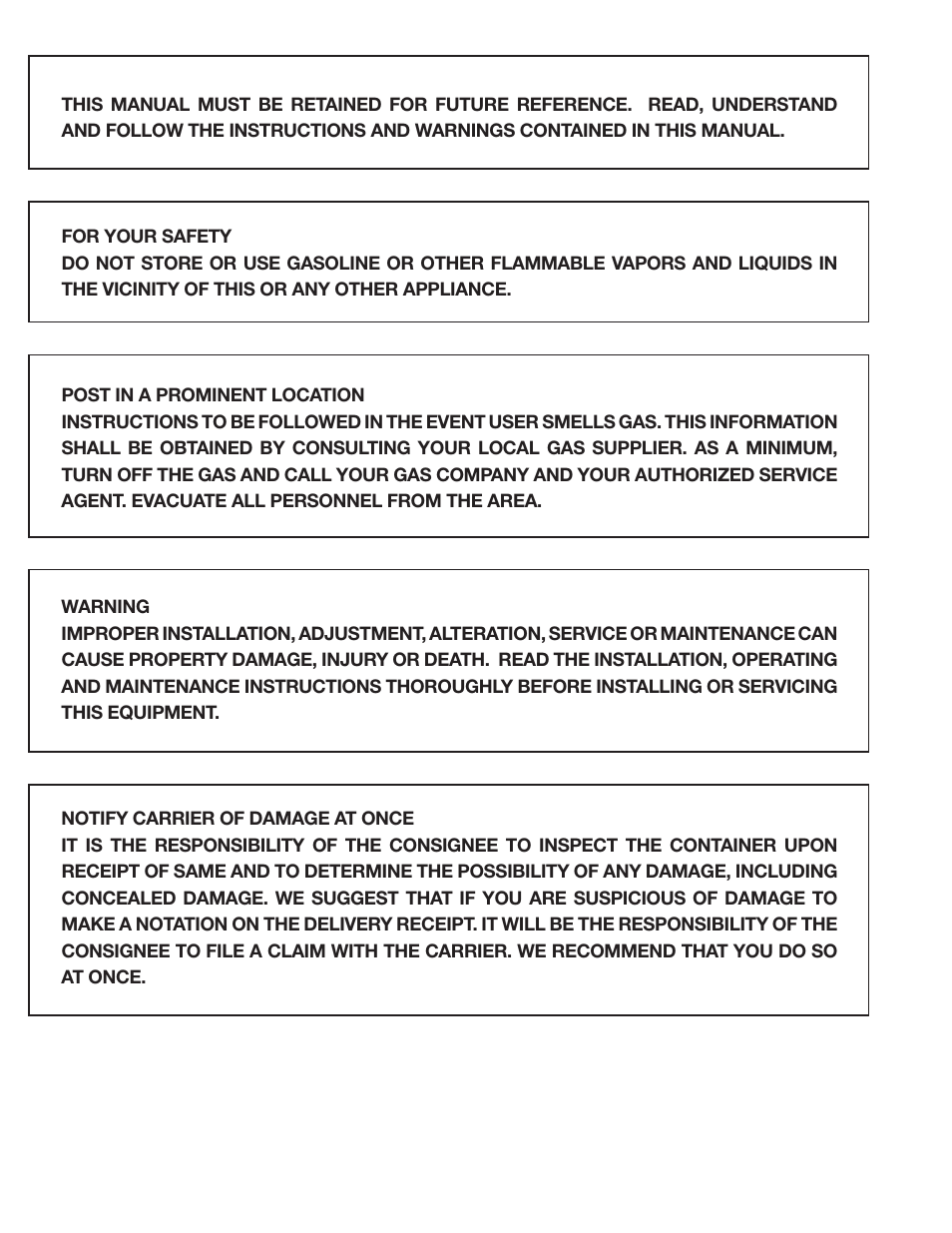 Blodgett KTC-G Series User Manual | Page 2 / 36